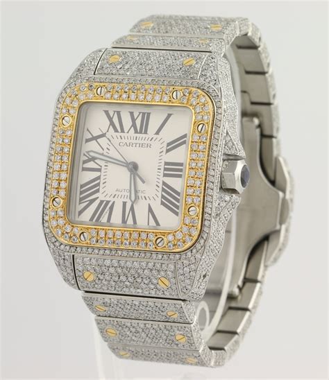 cartier gold plated watch|cartier watches gold and diamonds.